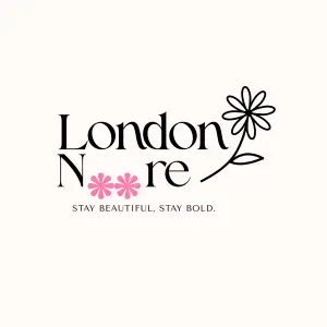 black pink simple beauty store logo